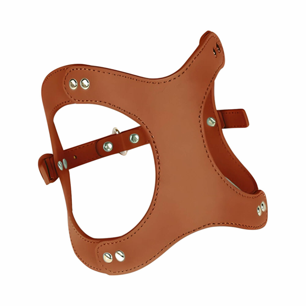 Premium Vegan Leather Dog Harness - Brown