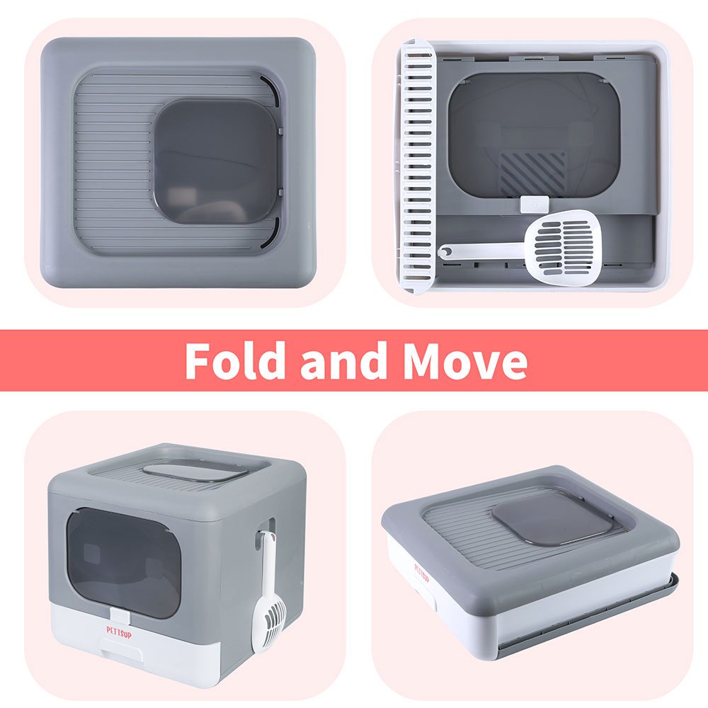 Foldable cat litter box